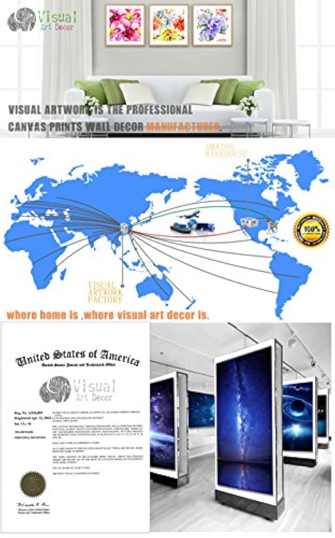 Visual Art Decor - Lienzo decorativo (5 piezas),