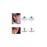 Aretes de flor de loto para mujeres 9 pares