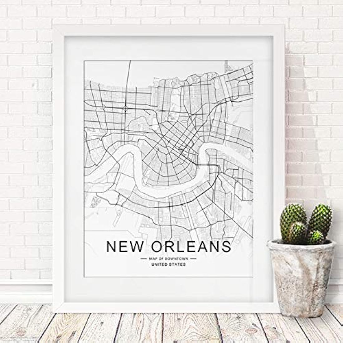 mapa de la ciudad de nueva orleans decorativo para pared