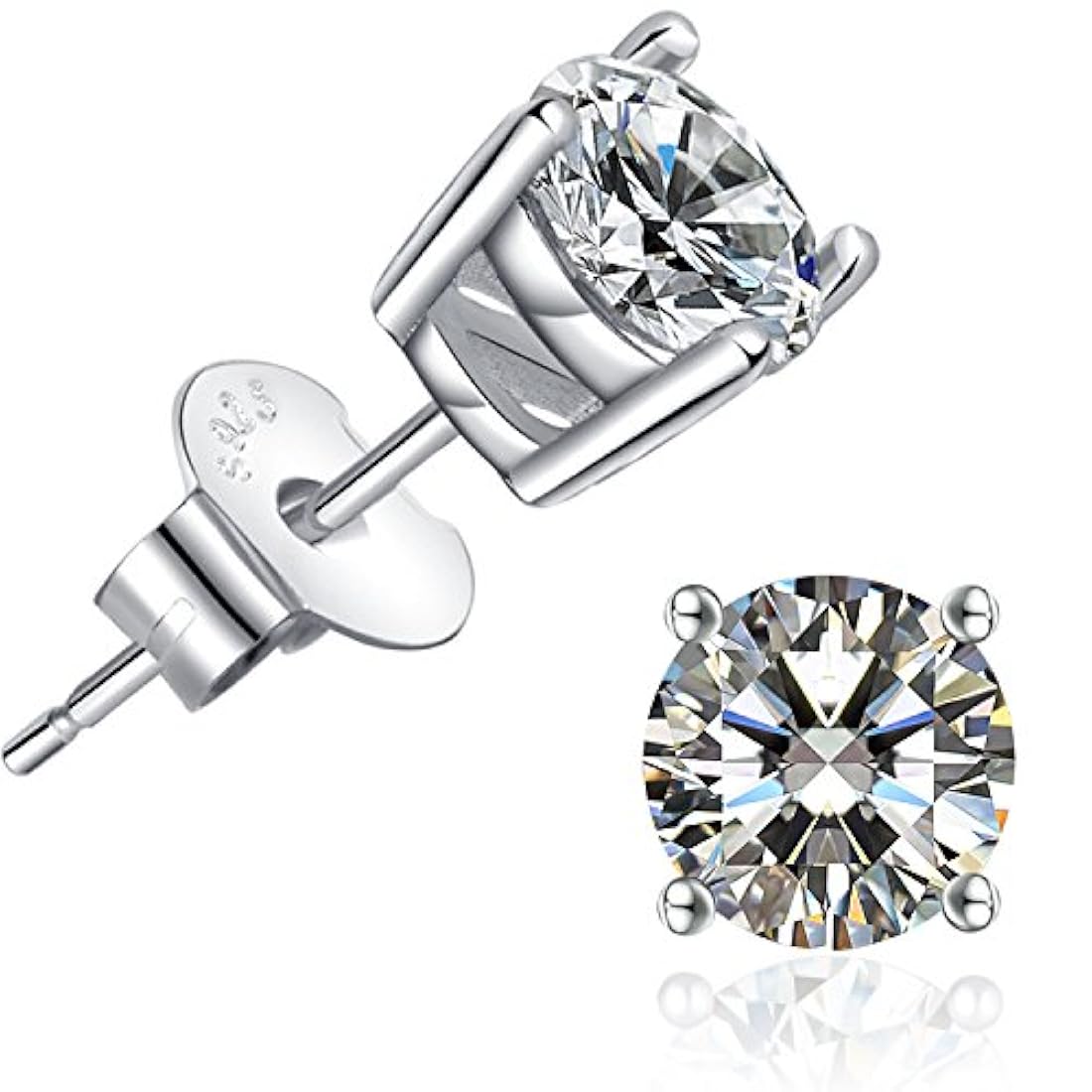 zarcillos de tueca de corte brillantes