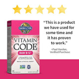 Suplemento de 30 cápsulas veganas para todas las comidas. Garden of Life. Vitamine Code B12 cruda de 0.000035 oz.