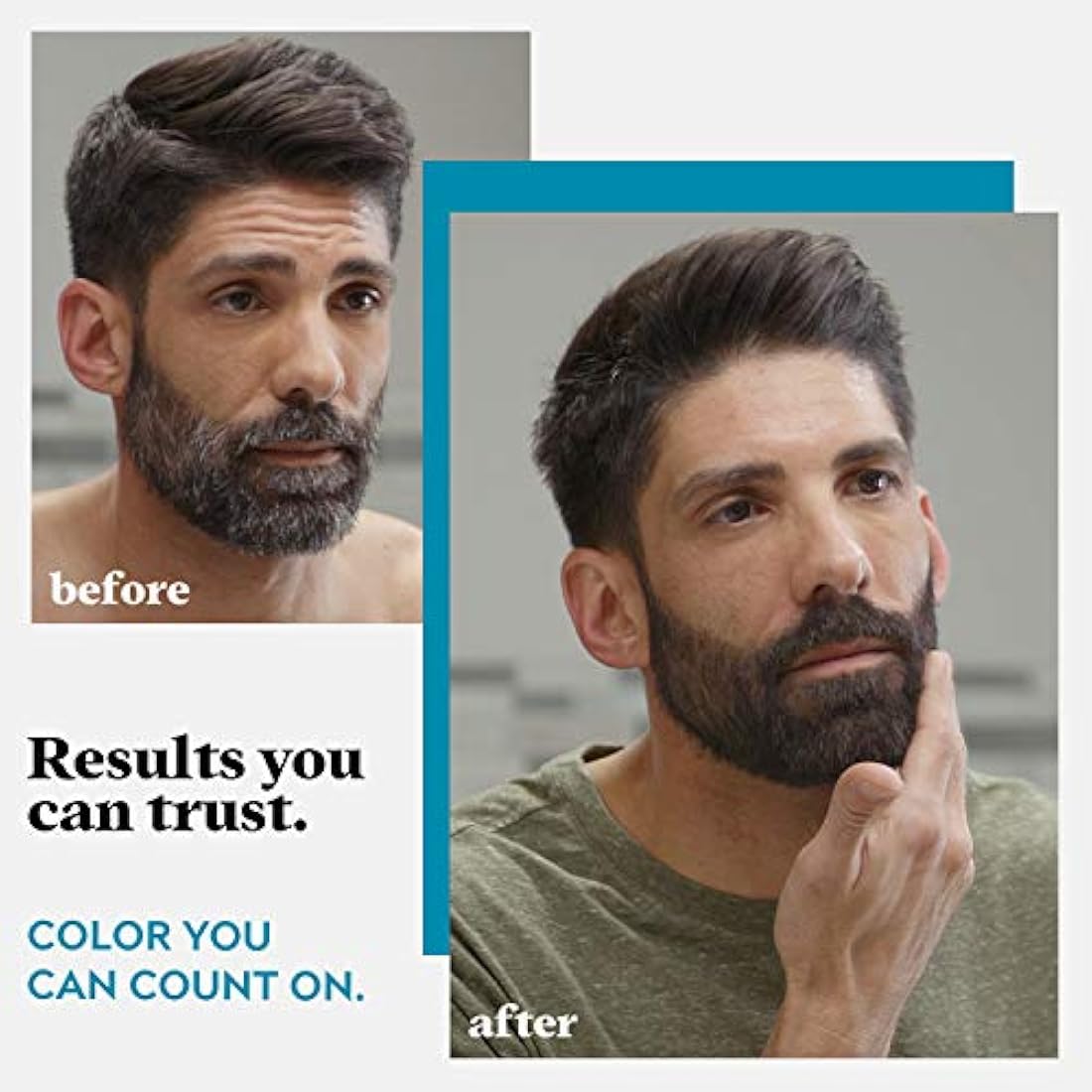 Coloración de barba para cabello gris con cepillo incluido