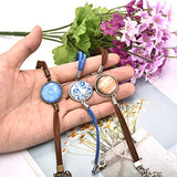 DROLE - Pulsera ajustable en blanco con biseles y cabujones de cristal transparente, biseles de cúpula, ajustes en blanco para hacer joyas.