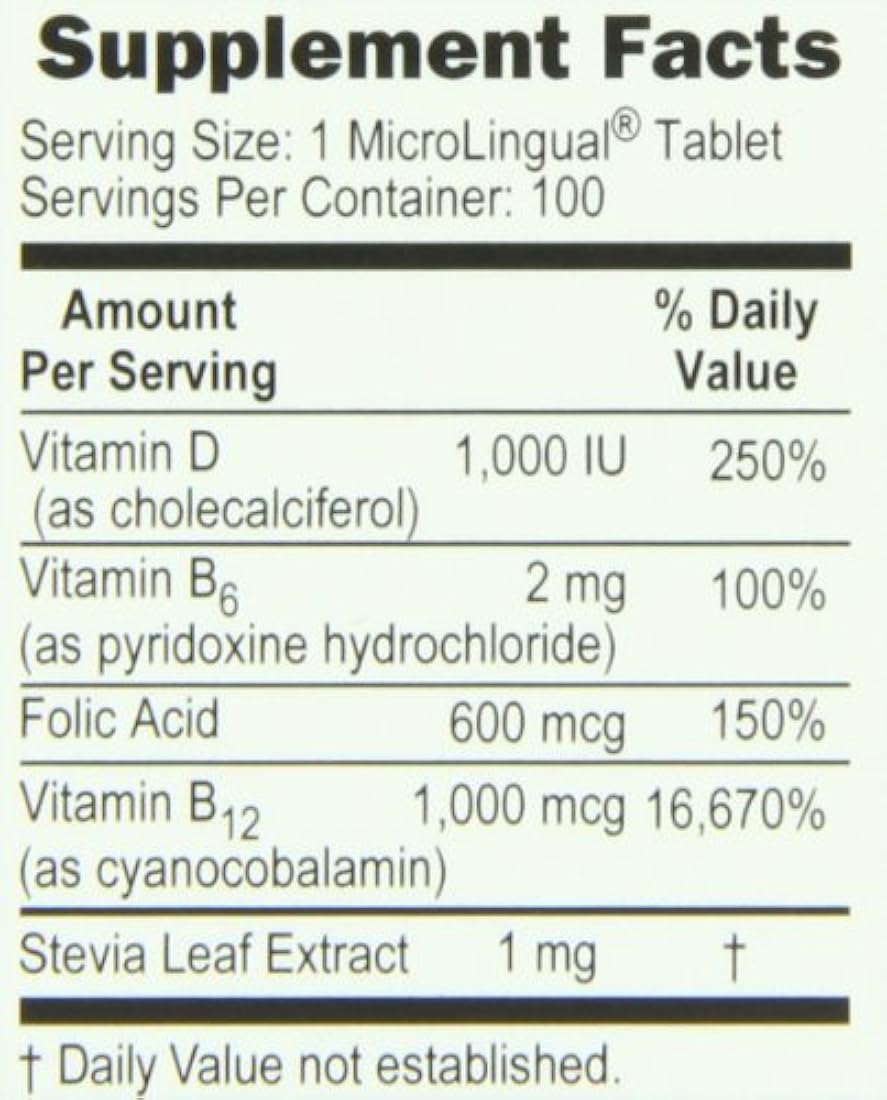 Superior Source No Shot B6/B12/ácido fólico Plus D multivitaminas, 100 unidades
