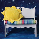 Almohada de peluche (diseño de luna, luna), color amarillo