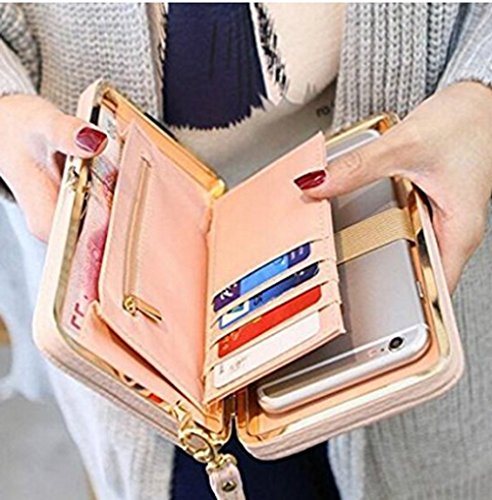 Cartera con lazo para mujer, monnedero y tarjetero