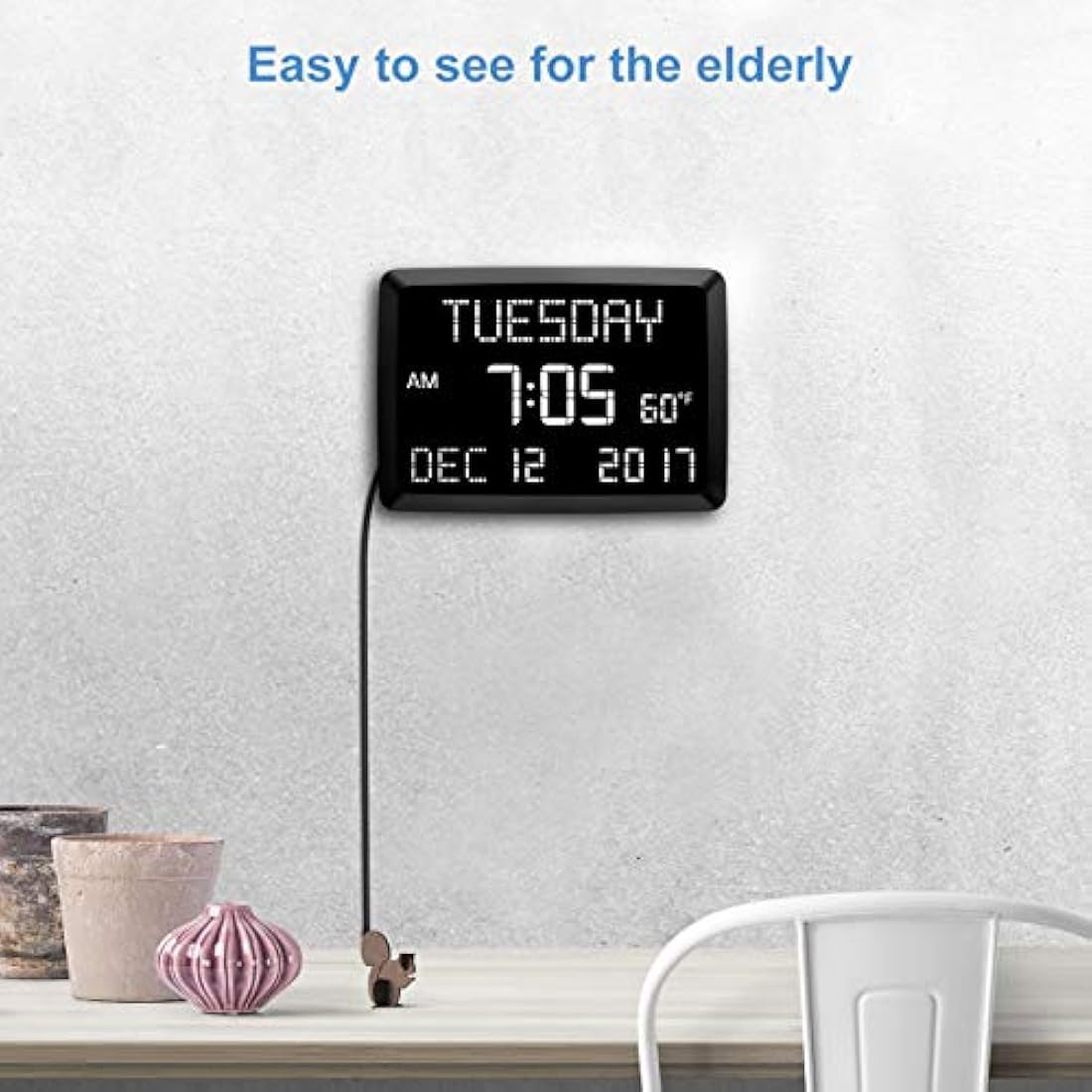 Reloj digital con pantalla LED