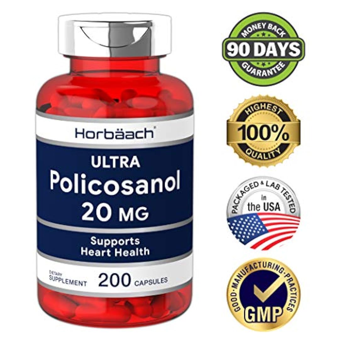 Policosanol 20 mg Soporta el colesterol y la salud cardíaca