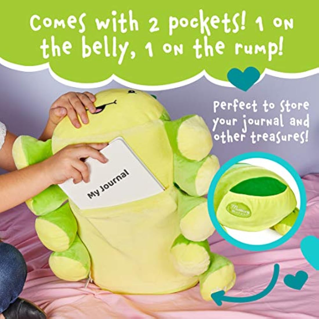 Almohada de espuma viscoelástica con diario para niños