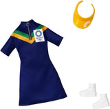 Barbie Ropa: Outfit Olímpico Tokyo 2020, Vestido, Visor, Zapatillas