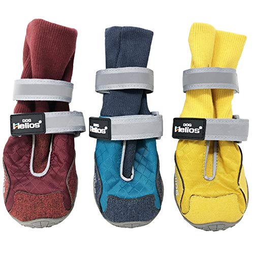 Dog Helios Traverse' - Botas para perro de alta calidad con agarre para exteriores, talla XS, color rojo