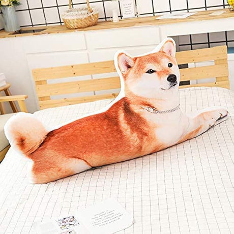 Peluche con forma de perro Shiba Inu 3D/Marrón.Mozacona