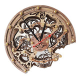Reloj de pared de engranajes móviles hecho a mano