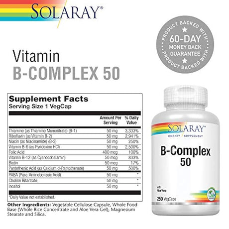 Complejo vitamina B 50 - -250 Cápsulas