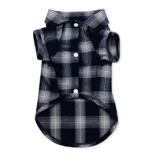 Koneseve - Camiseta para perro, diseño de cuadros, para mascotas, para gato, transpirable, para perros pequeños, medianos, grandes, cachorros, suaves, casuales, acogedores, de Halloween, de Acción de Gracias de Navidad,