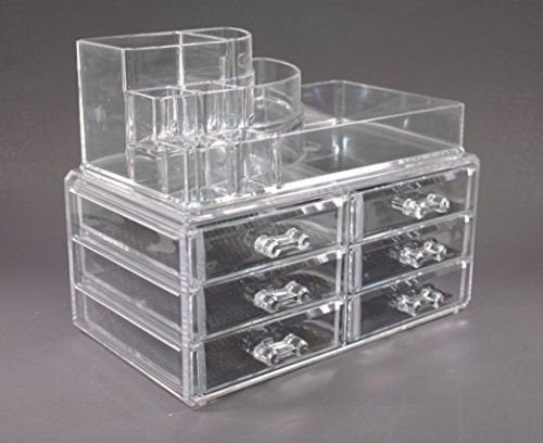 Cosméticos acrílicos transparentes