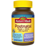 Nature Made Postnatal + DHA Softgels, 60 unidades, soporte para mamás de lactancia† (el embalaje puede variar)