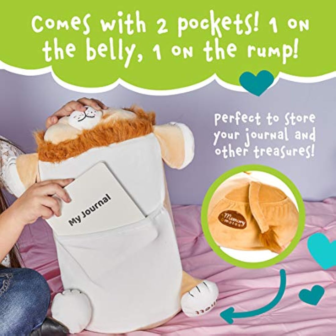 Almohada de espuma viscoelástica con diario para niños