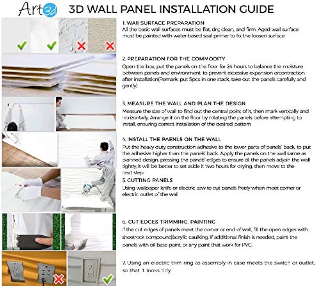 Paneles de pared decorativos 3D, diseño ondulado