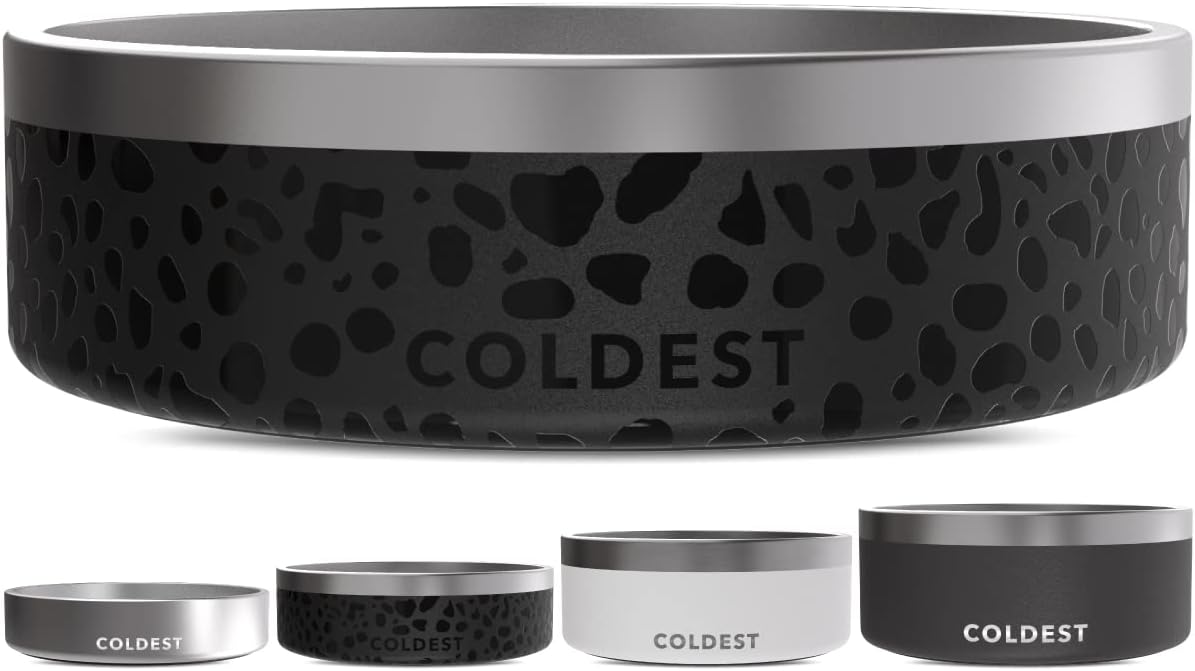 Cuenco Frío para Mascotas - Antioxidante, Negro , 42 oz
