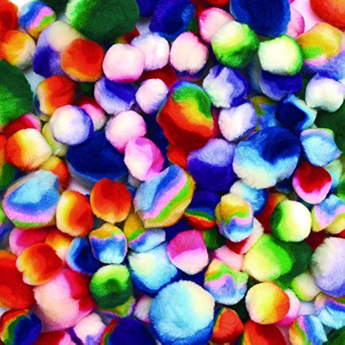 Pomones de rayas multicolor para artes y manualidades