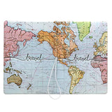 Portadocumentos de viaje funda diseño de mapa del mundo