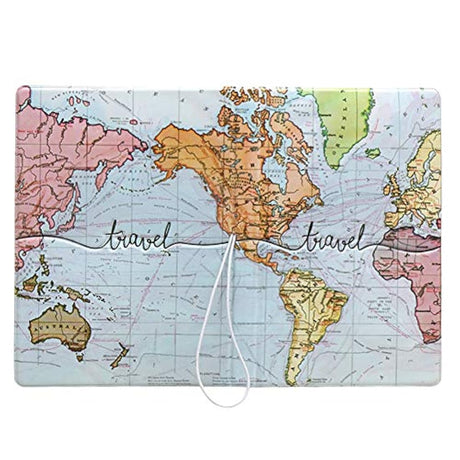 Portadocumentos de viaje funda diseño de mapa del mundo