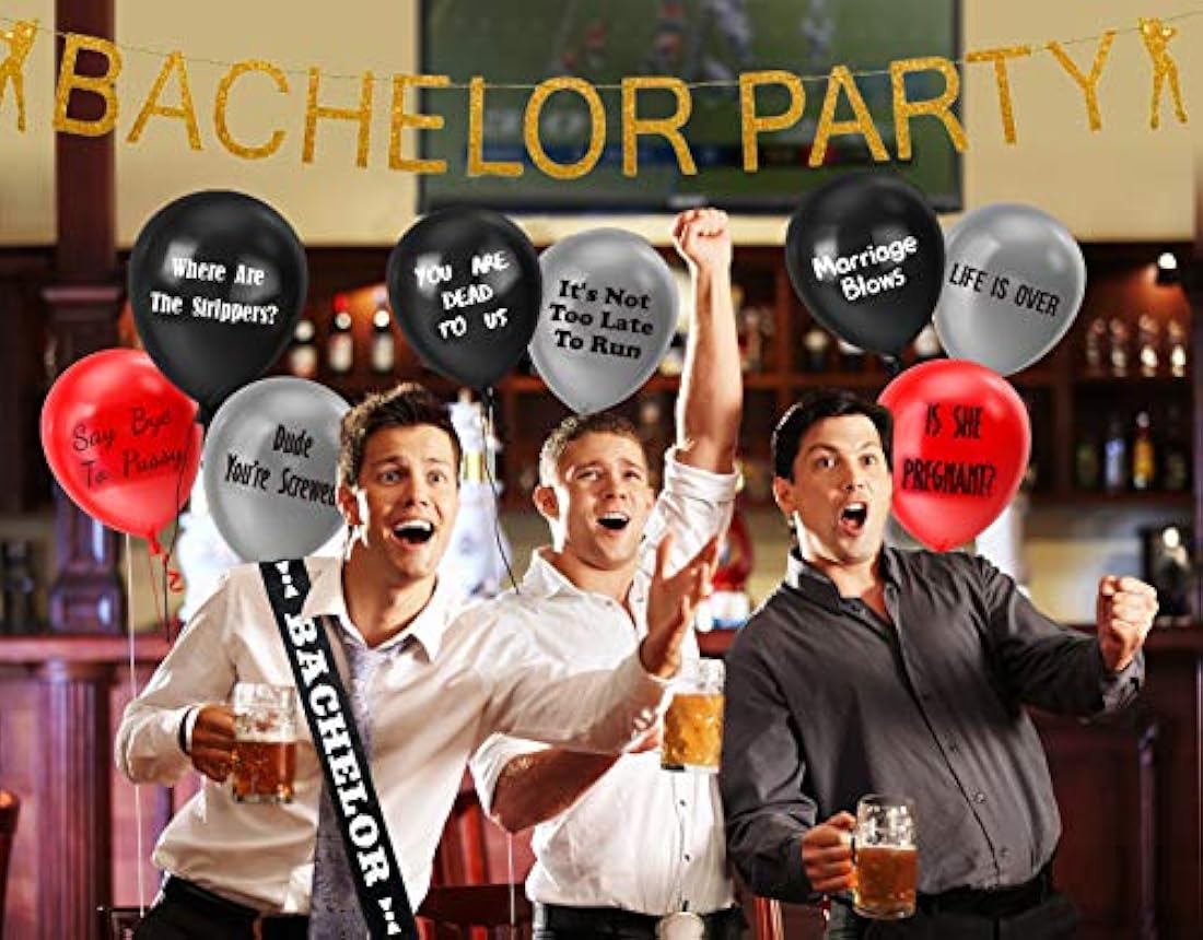 Decoración de despedida de soltero 26 piezas. Marca Pyle