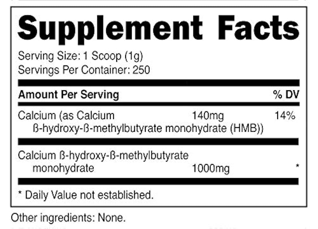 Nutricost HMB polvo (beta-hidroxi beta-metilbutirato)