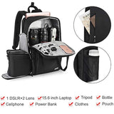 Morral para cámara réflex digital, impermeable 15,6