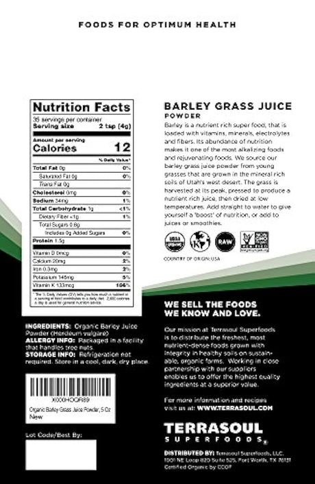 polvo de jugo de hierba de cebada