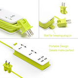 multifuncional Travel Power Strip, Verde