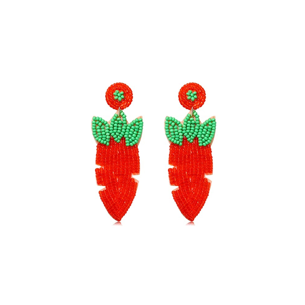 Aretes de Pascua hechos a mano con cuentas para mujer
