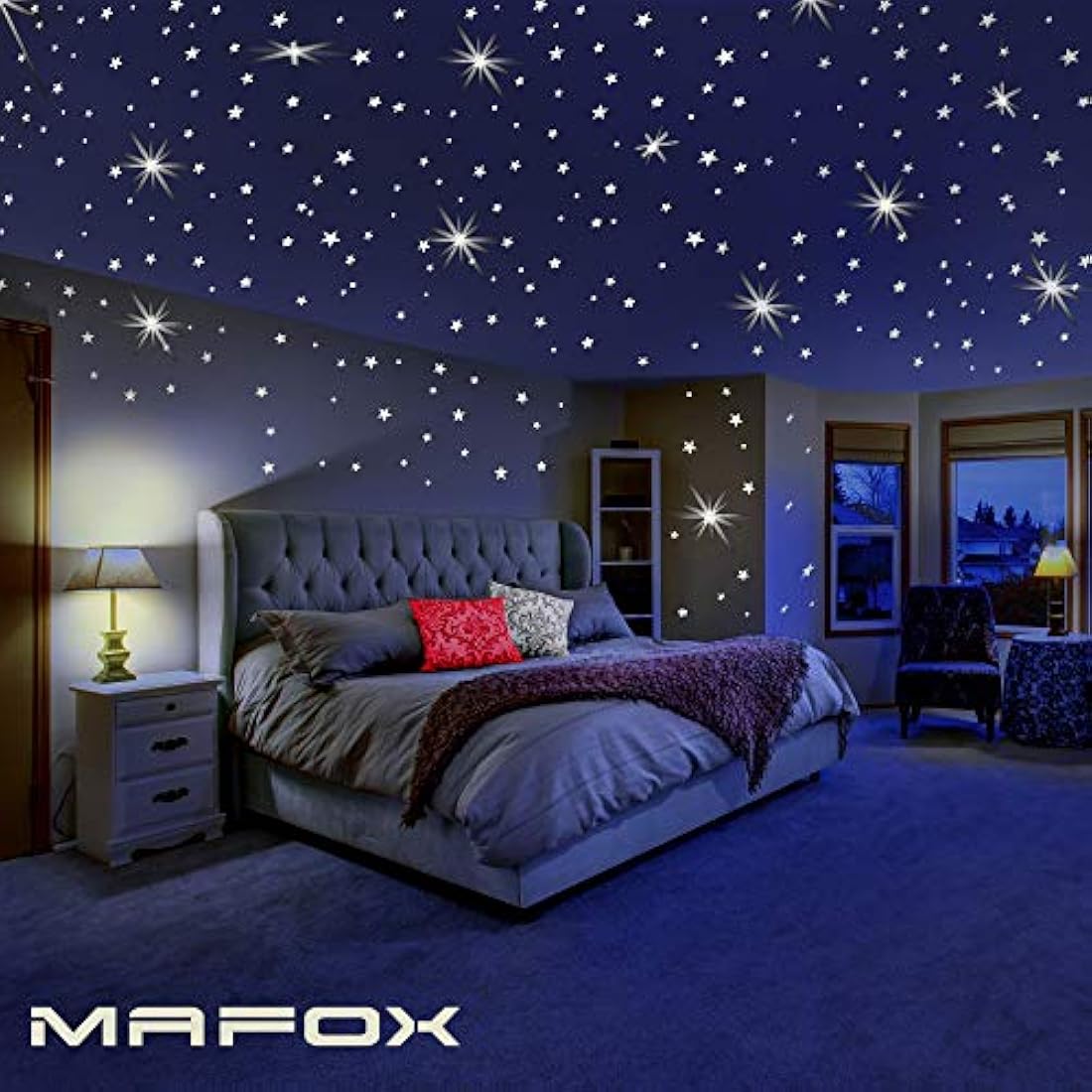 Kit de Pegatinas de pared o techo brillantes -  MAFOX