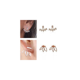 Aretes de flor de loto para mujeres 9 pares