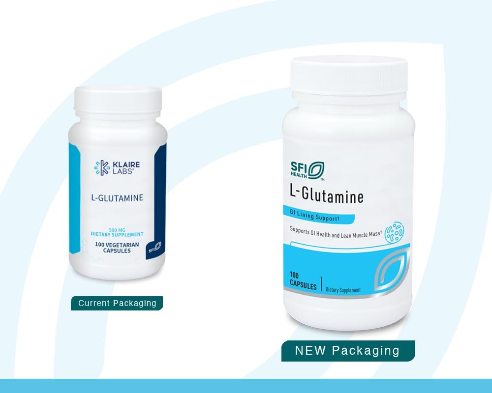 Klaire Labs L Glutamina Cápsulas 500mg - Sin Gluten 100