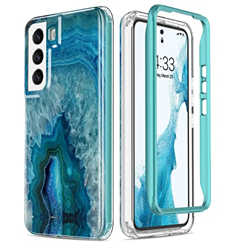ESDOT Funda para Samsung Galaxy S22 Plus, grado militar, prueba de caída de 21 pies, resistente con diseños de moda para mujeres y niñas, funda protectora para Galaxy S22+ Plus 6.6 pulgadas, color gema ágata