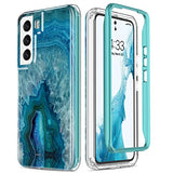 ESDOT Funda para Samsung Galaxy S22 Plus, grado militar, prueba de caída de 21 pies, resistente con diseños de moda para mujeres y niñas, funda protectora para Galaxy S22+ Plus 6.6 pulgadas, color gema ágata