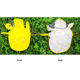 Impermeable impermeable para perros con poncho, chaqueta de lluvia ajustable amarilla con agujero para correa para perros pequeños, medianos y grandes (XS)