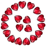 Cristales de estrás, 50 unidades, con forma de corazón