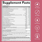 Multivitamínico para las mujeres Suplemento diario - con vitaminas de alimentos integrales, a base de plantas, frutas y verduras orgánicas. Vitamina A, complejo B, C, D3, E, K2 pimienta negra. Vegano y sin OMG - 60 cápsulas.
