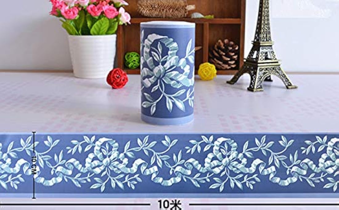 Vinilo adhesivo impermeable diseño de flores (4.0 x 153.5)