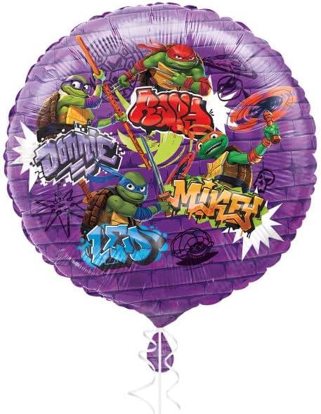 Fiesta de Cumpleaños TMNT con Globos y Stickers