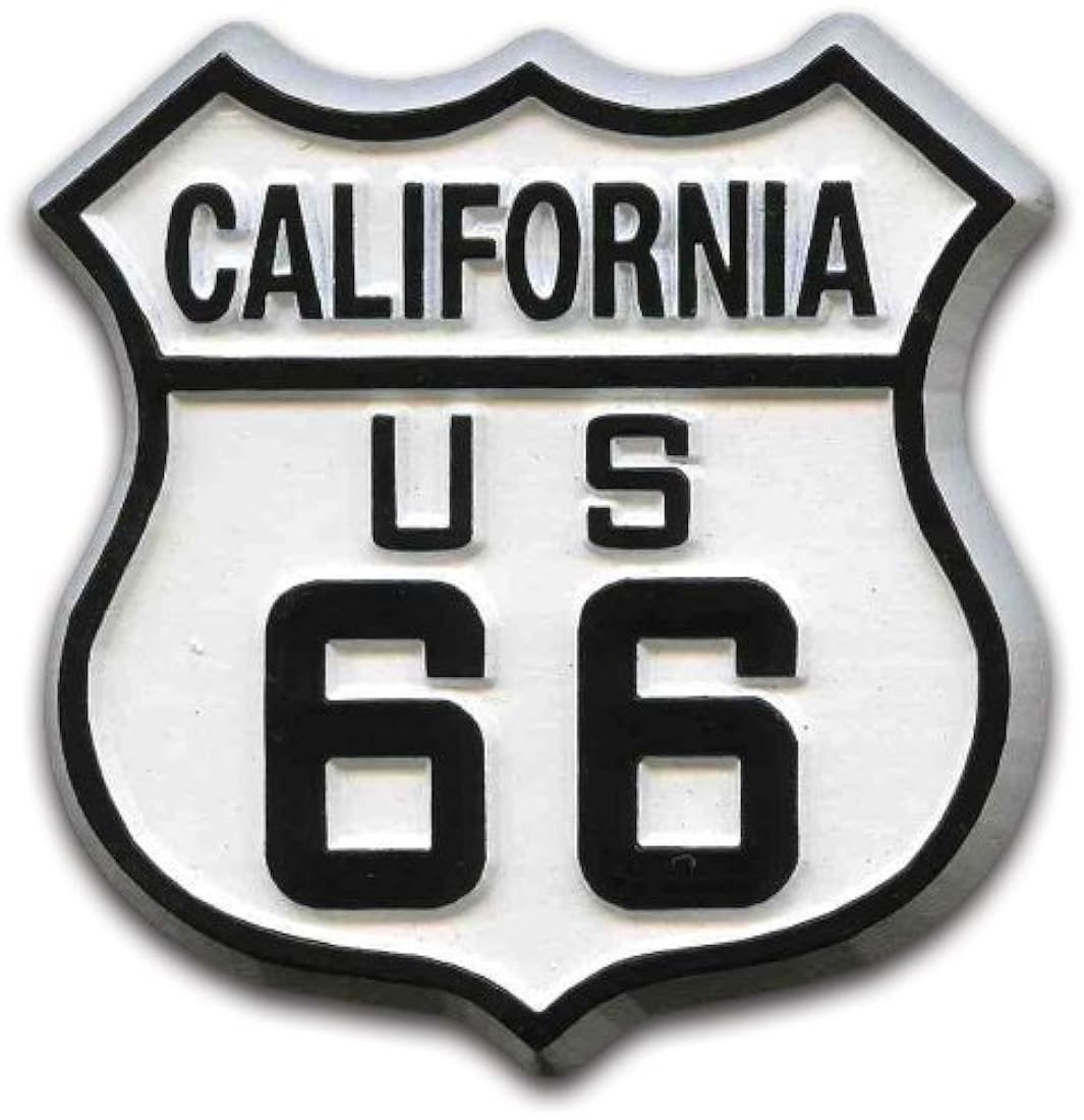 Imán para nevera Route 66 California road sign