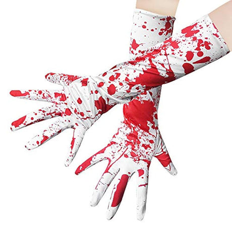 Disfraces Guantes de sangre salpicados de sangre disfraz