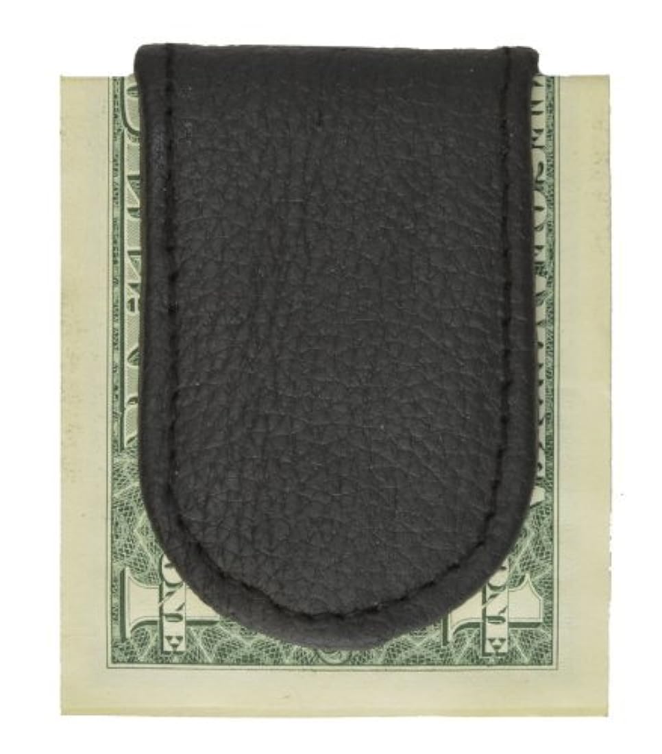 Piel Auténtica Negro Money Clip Magnético fuerte