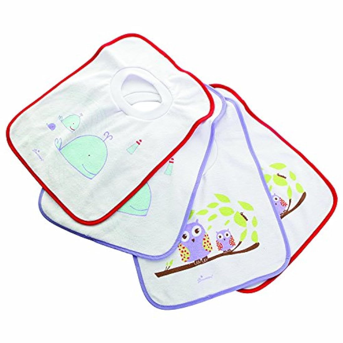 Baberos Lechuzas y ballena talla única