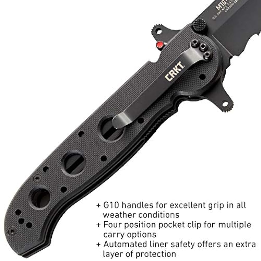 cuchillo plegable para fuerzas especiales con hoja dentada