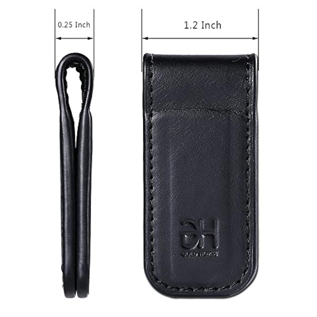 magnético clip de dinero de cuero genuino GH GOLD HORSE