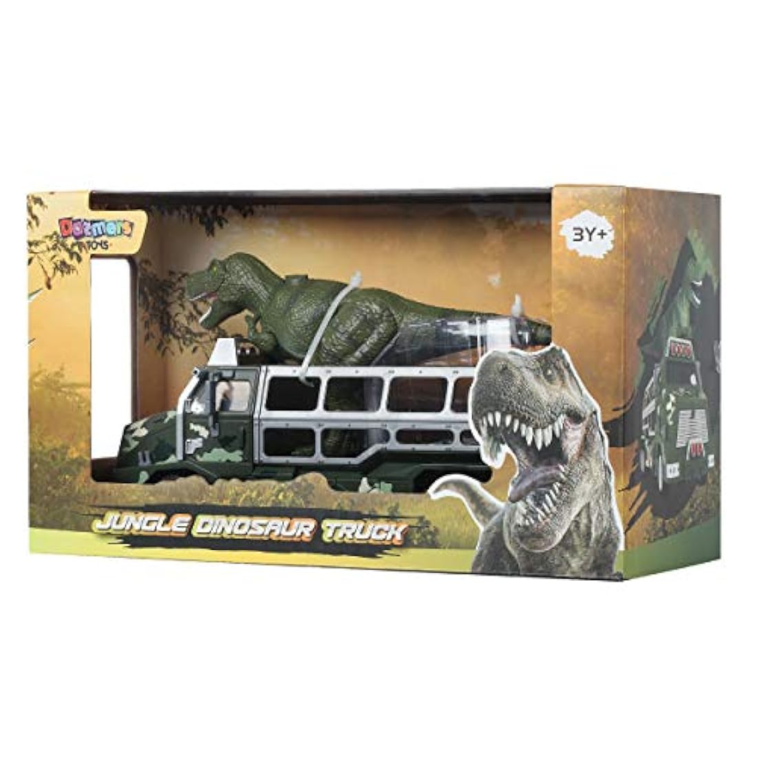Juego de dinosaurios de juguete para niños y niñas (9.1 in)